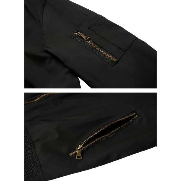 Men’s Lightweight Bomber Jacket – Casual Zipper Windbreaker Coat (Dark Green) - Image 4